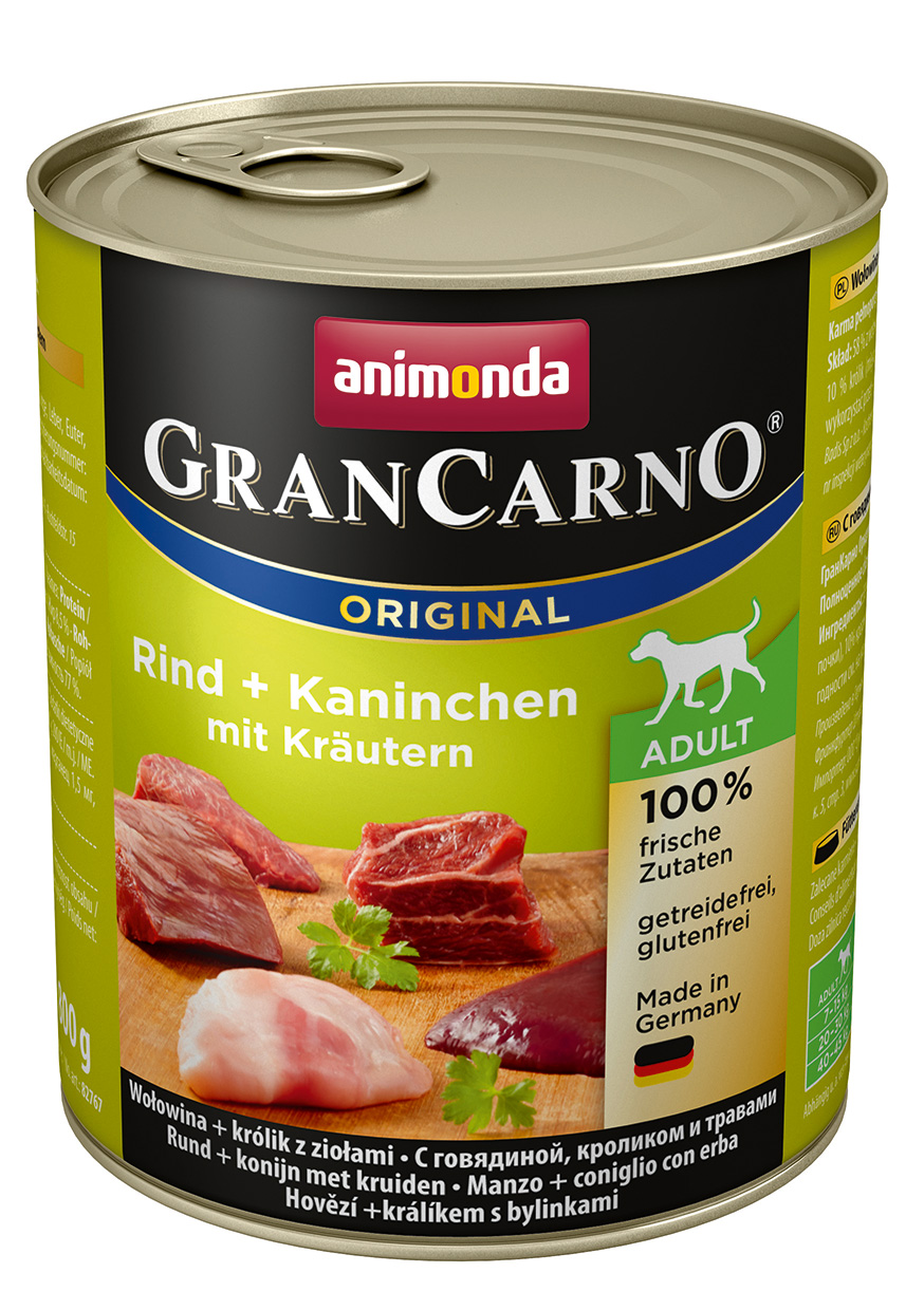 Animonda GranCarno Adult mit Rind + Kaninchen + Kräuter 800 g