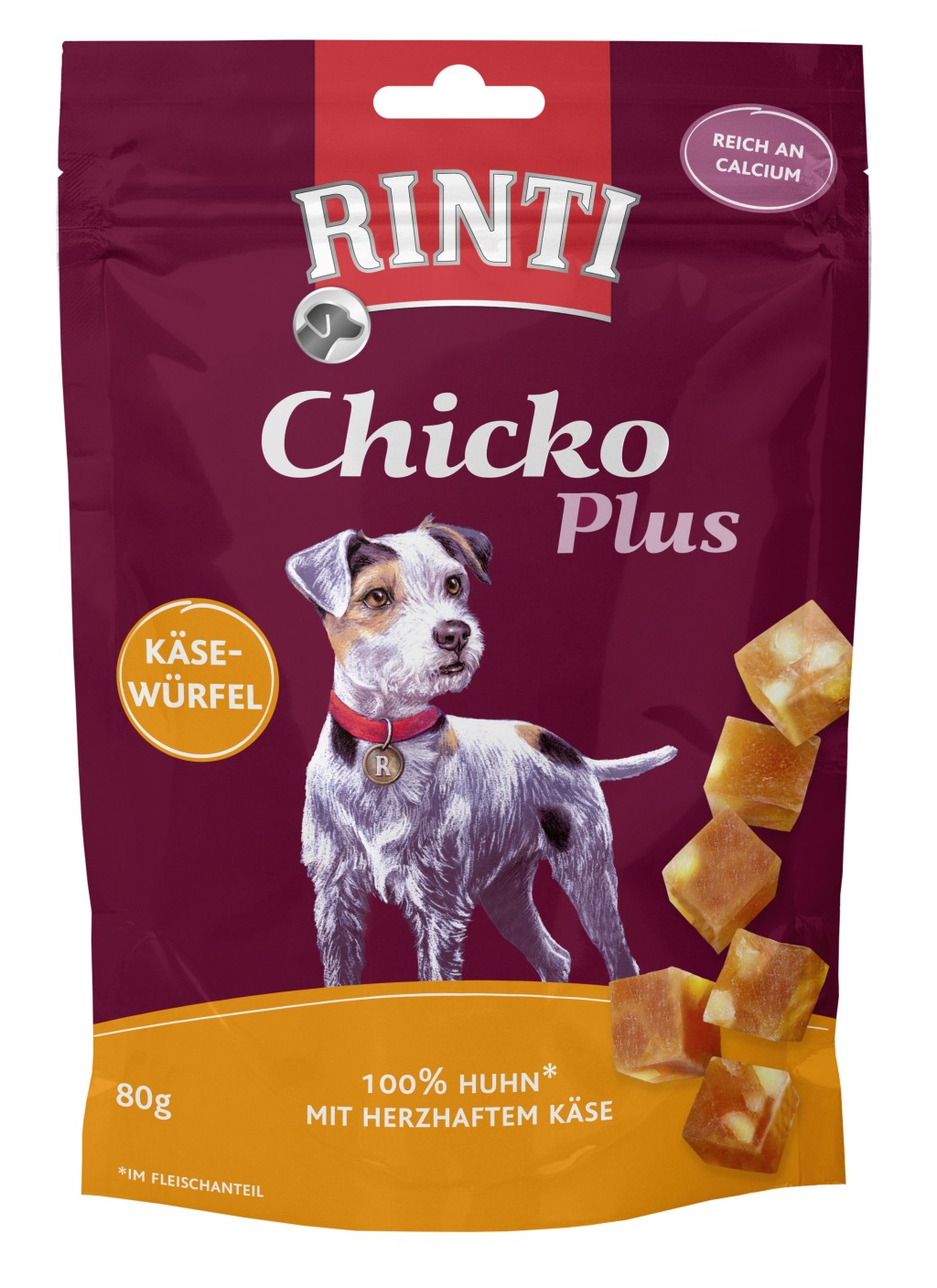 Rinti Chicko Plus Käsewürfel Huhn