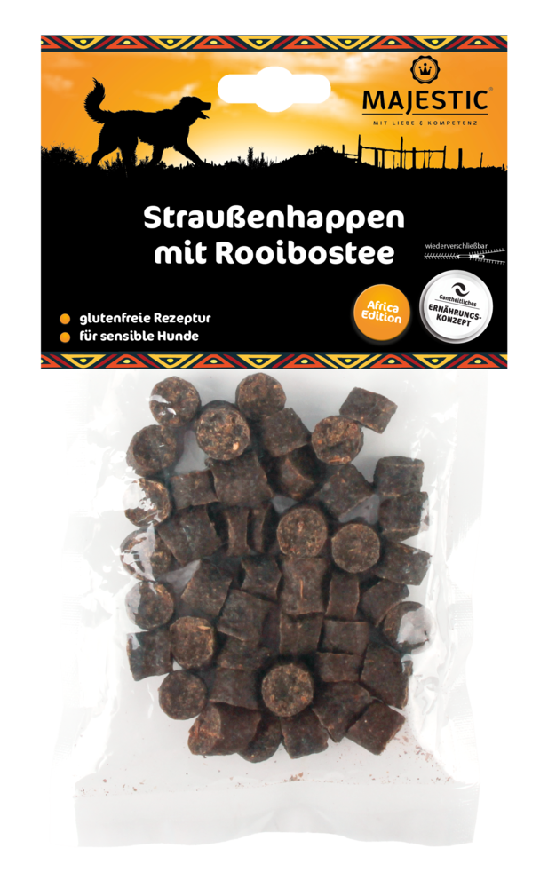 Majestic Straußenhappen mit Rooibostee 150 g