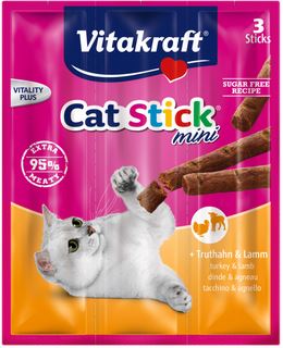 Vitakraft Cat Stick Mini Truthahn Lamm 3 Stück