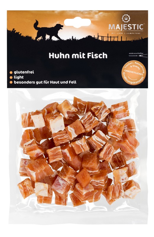 Majestic Huhn mit Fisch Würfel 150 g