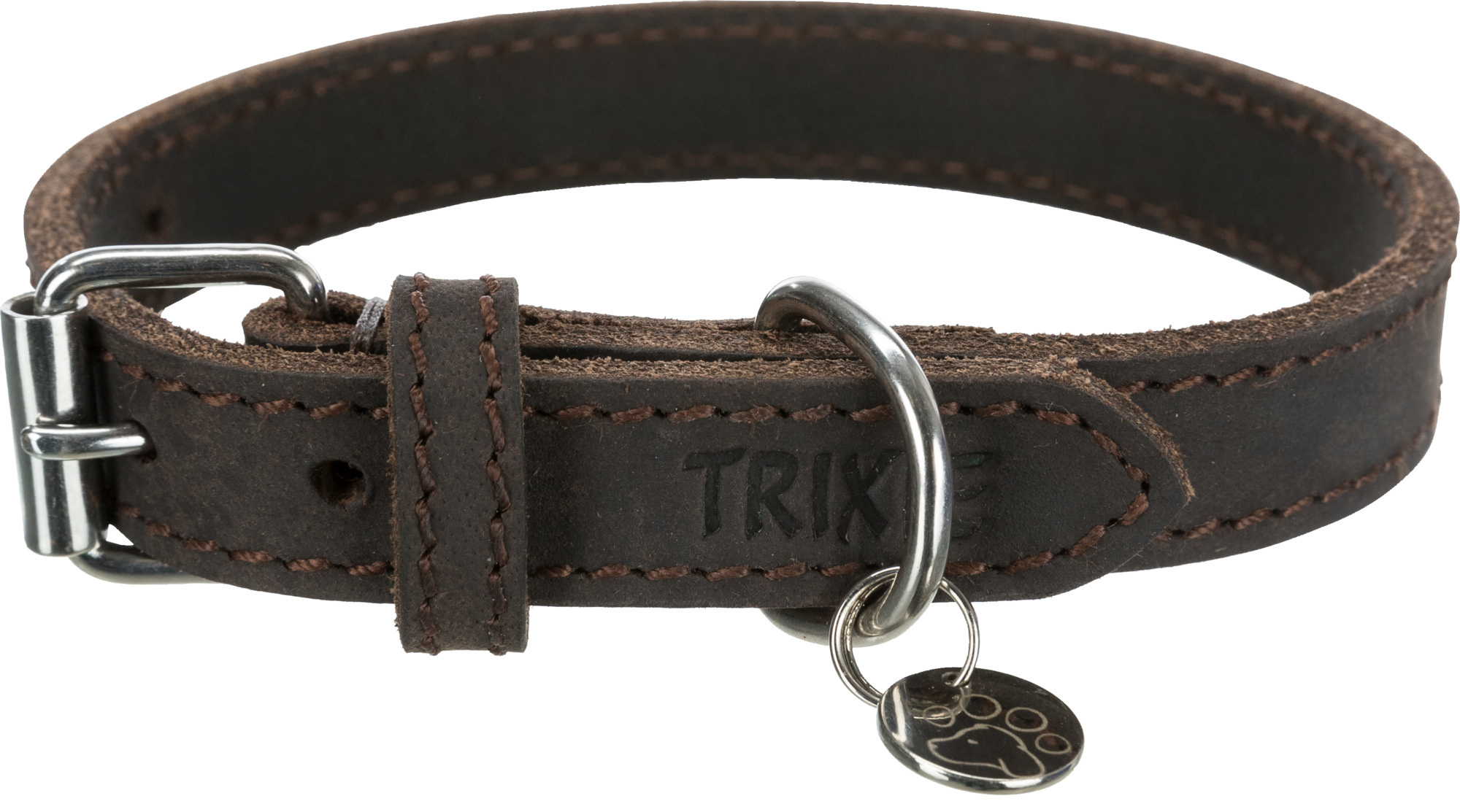 Trixie Rustic Fettleder-Halsband