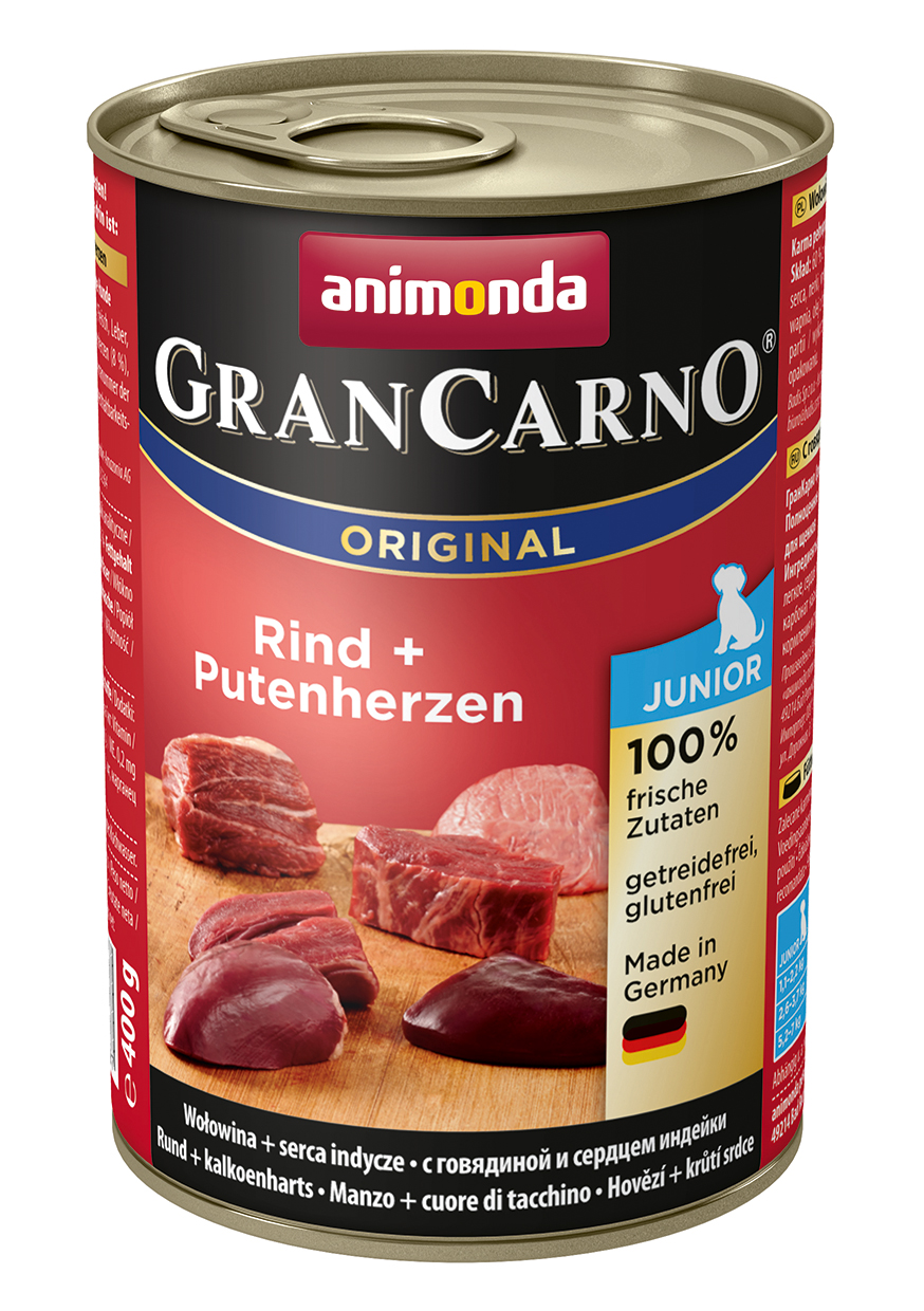 Animonda GranCarno Junior mit Rind + Putenherzen 400 g