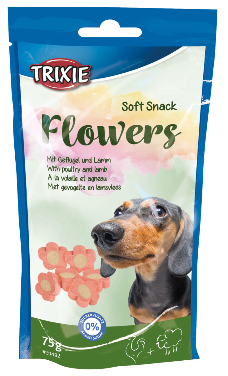 Trixie Flowers Soft Snack mit Geflügel & Lamm 75 g