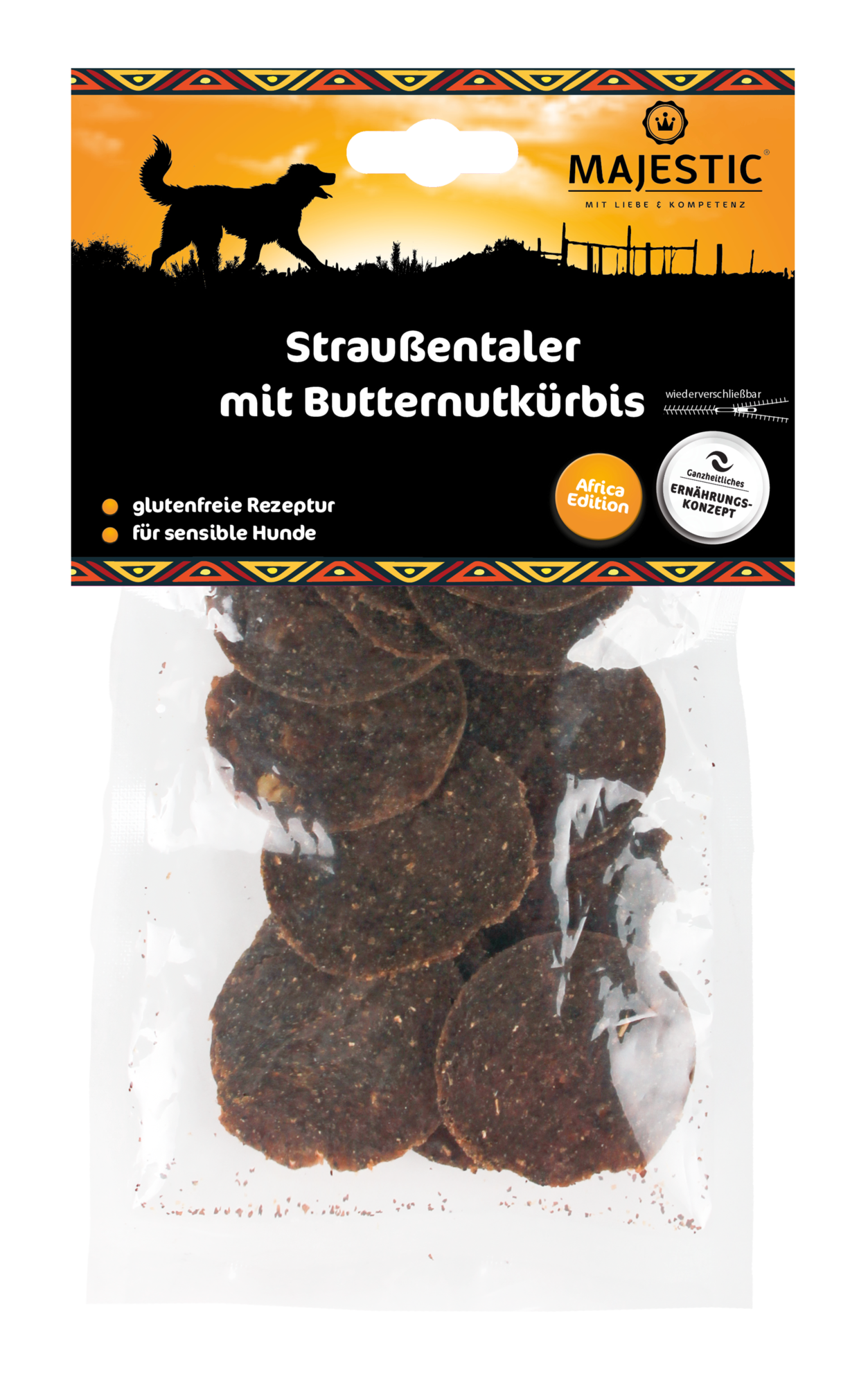 Majestic Straußentaler mit Kürbis 80 g