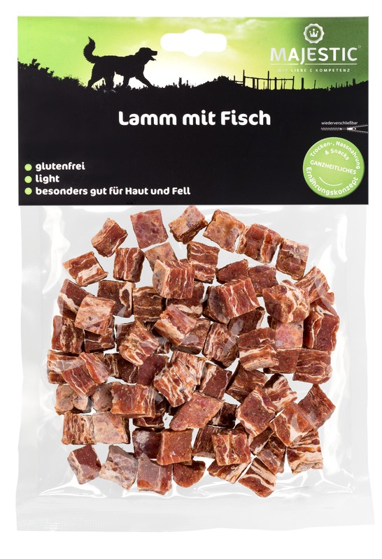 Majestic Lamm mit Fisch Würfel 150 g