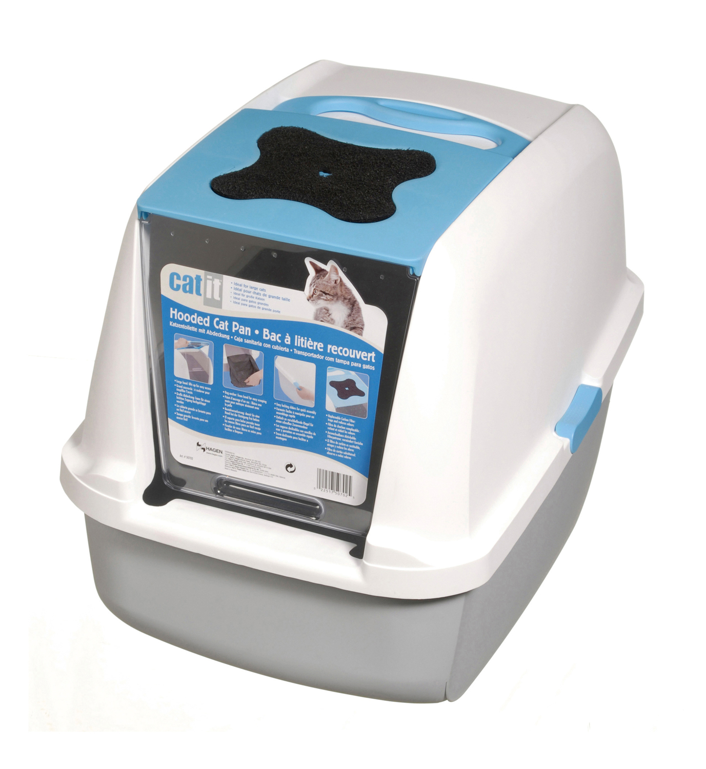 Catit Katzentoilette mit Dach groß blau