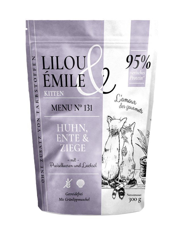 Lilou & Émile Kitten Menu No. 131 Ziege, Huhn und Ente