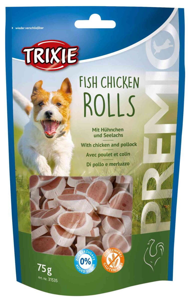 Trixie Rolls mit Huhn & Seelachs 75 g