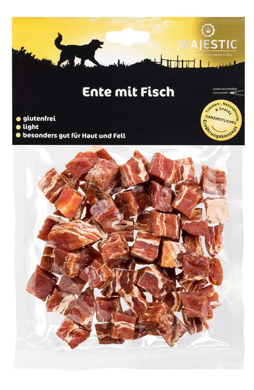 Majestic Ente mit Fisch Würfel 150 g