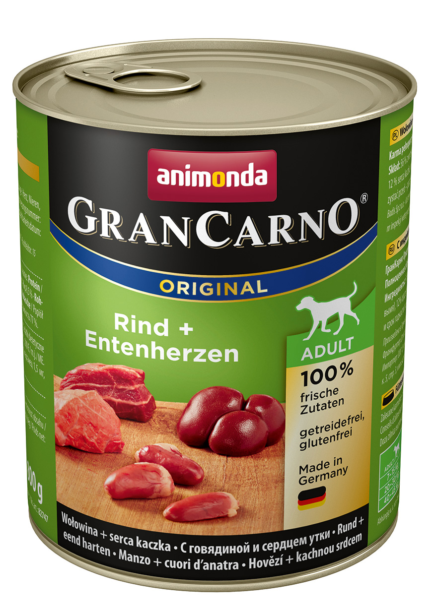 Animonda GranCarno Adult mit Rind + Entenherzherz 800 g