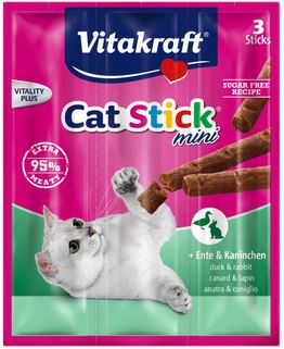 Vitakraft Cat Stick Mini Ente Kaninchen 3 Stück