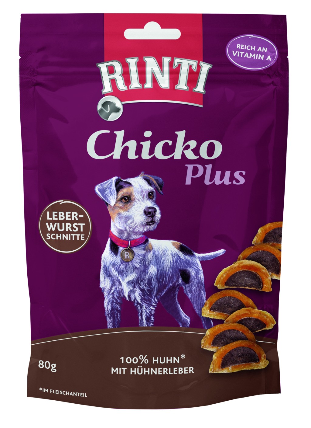 Rinti Chicko Plus Leberwurstschnitte 80 g