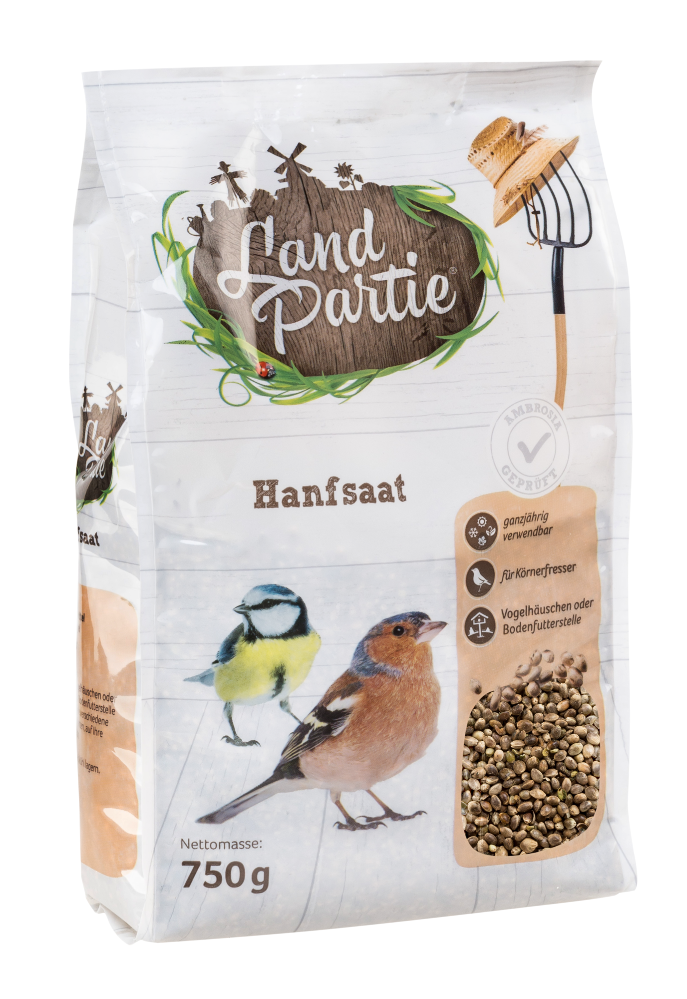 LandPartie Wildvogel Hanfsaat 750 g 