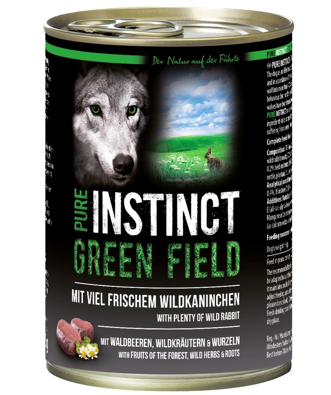 Pure Instinct Wildschwein mit Kaninchen Green Field 400 g Dose