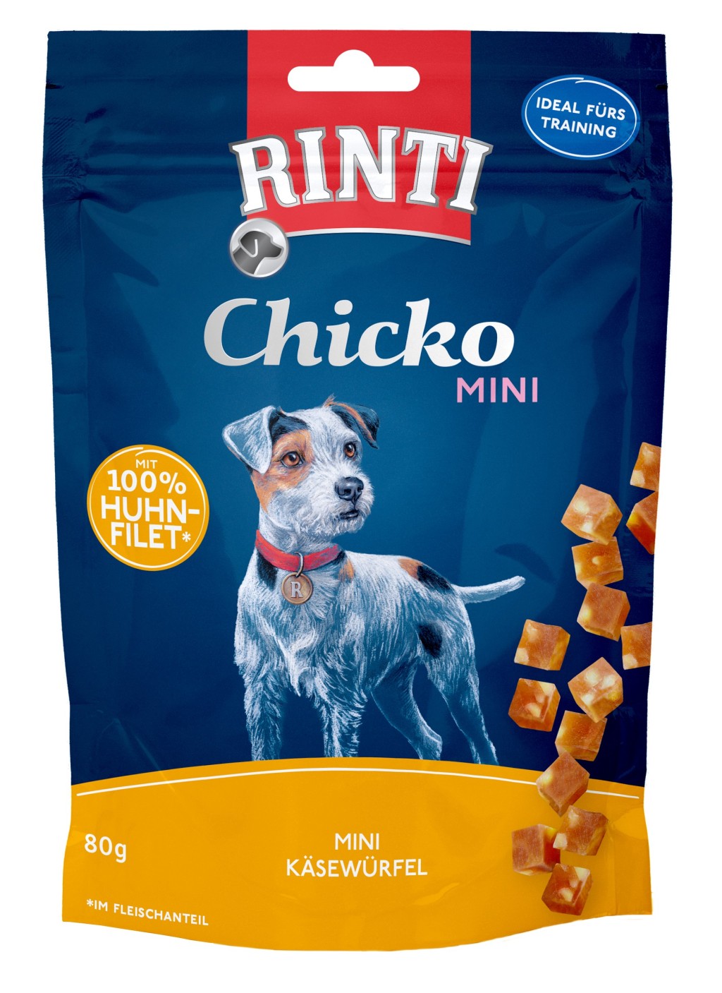 Rinti Chicko Mini Käsewürfel Huhn 80 g