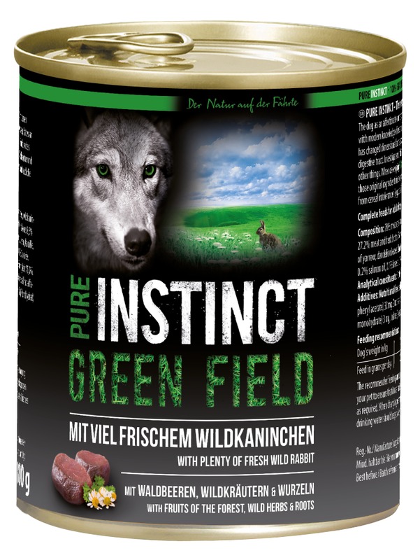 Pure Instinct Wildschwein mit Kaninchen Green Field 800 g Dose