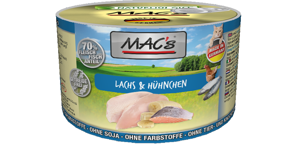 Macs Dose Lachs + Hühnchen 200 g