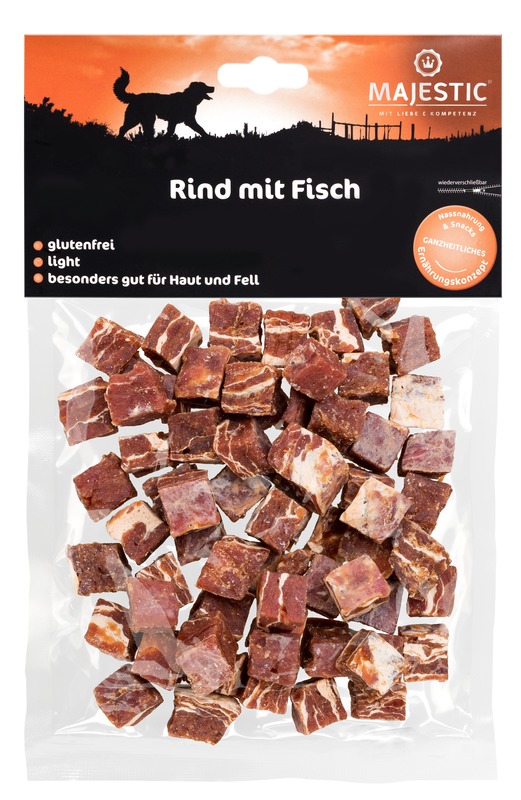 Majestic Rind mit Fisch Würfel 150 g