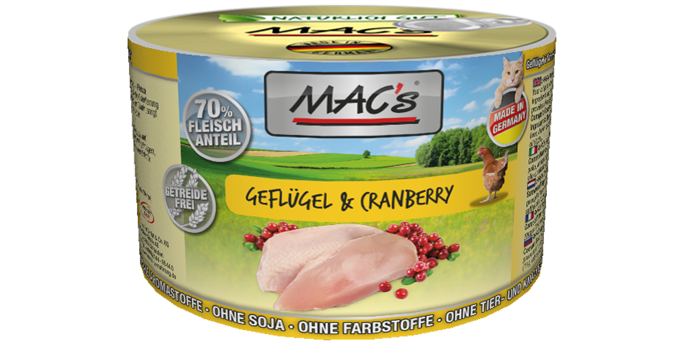 Macs Dose Geflügel + Cranberry 200 g