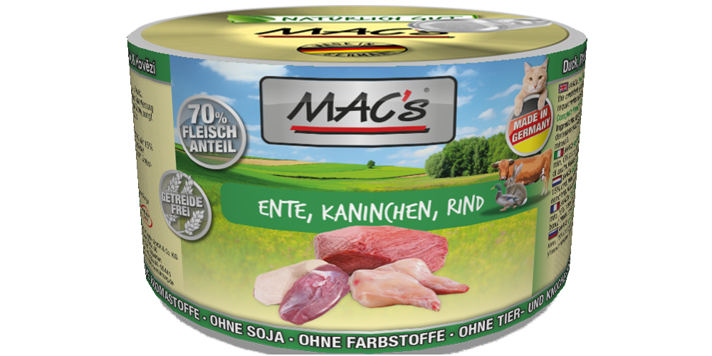 Macs Dose Ente + Kaninchen + Rind 200 g