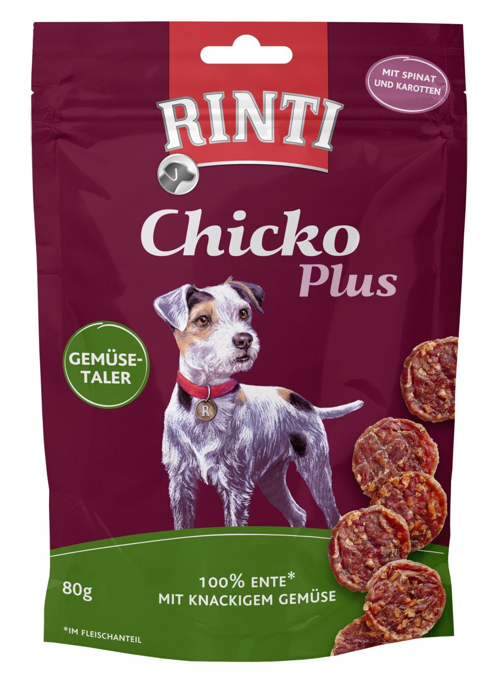 Rinti Chicko Plus Gemüsetaler mit Ente 80 g