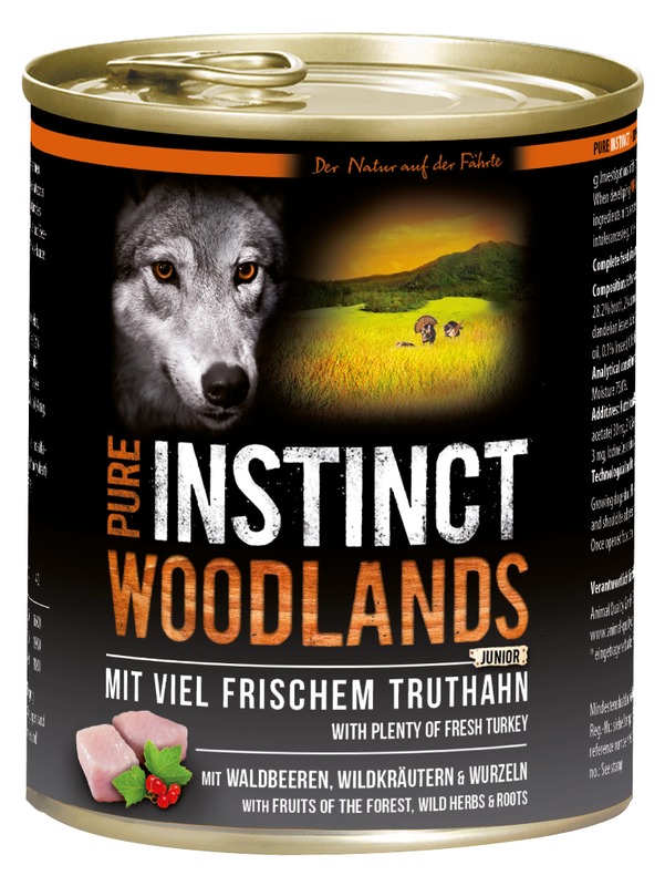 Pure Instinct Junior Truthahn Woodlands 800 g Dose