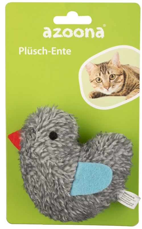 Azoona Katzenspielzeug Ente Plüsch