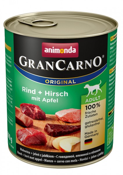 Animonda GranCarno Adult mit Rind + Hirsch + Äpfel 800 g