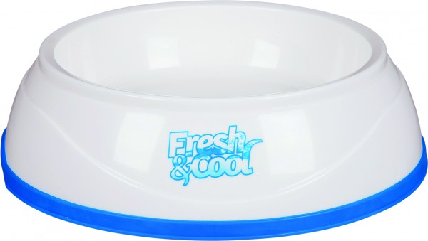Trixie Fresh & Cool Kühlnapf 1 Liter Ø 20 cm weiß / blau