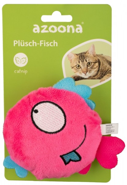 Azoona Katzenspielzeug Fisch Plüsch Pink
